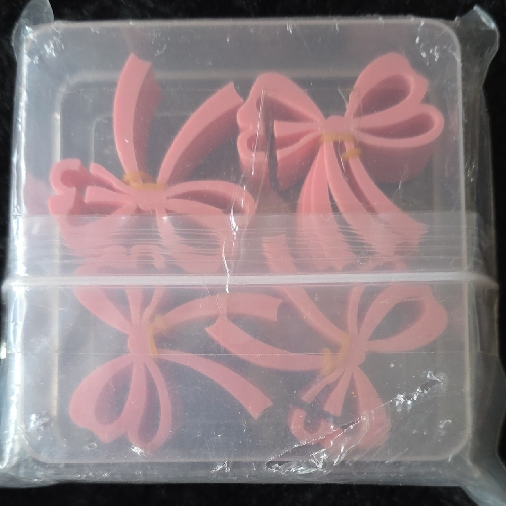 Pink Bow Hair Clips